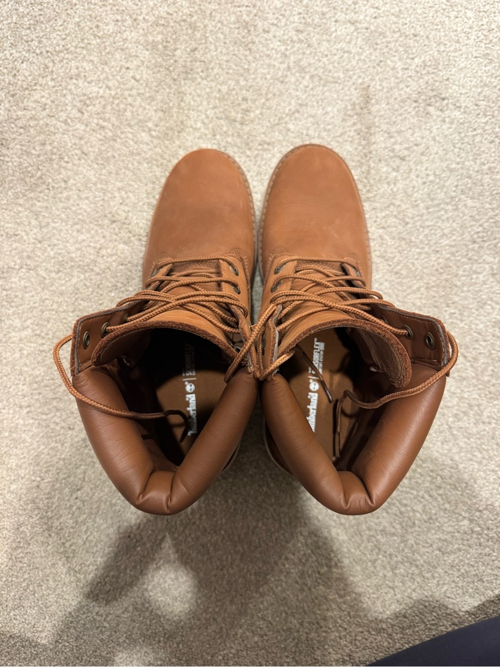 Women’s Tan Timberlands - Durable Lace-Up Boots - Picture 6 of 7